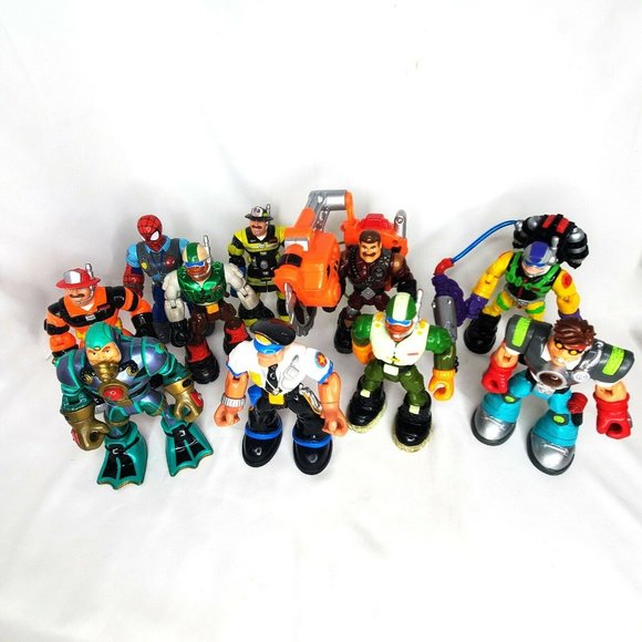 Fisher Price Mattel Rescue Heroes Action Figure 10 pc Lot 1997-2001 - Picture 5 of 9